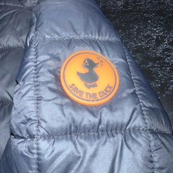 SAVE THE DUCK Boys 14 (Or Women’s S/M) Navy Puffer Jacket